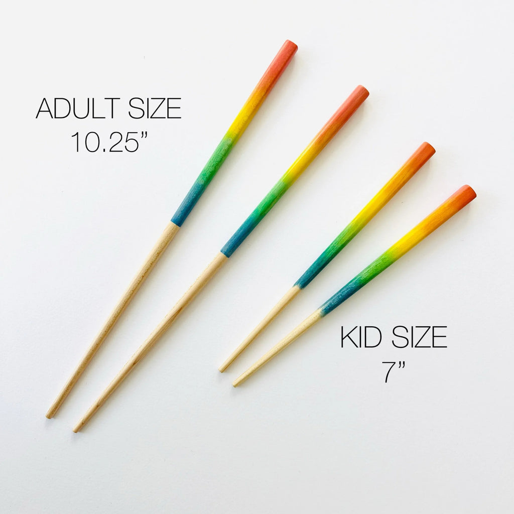 Bright Reverse Rainbow Chopsticks