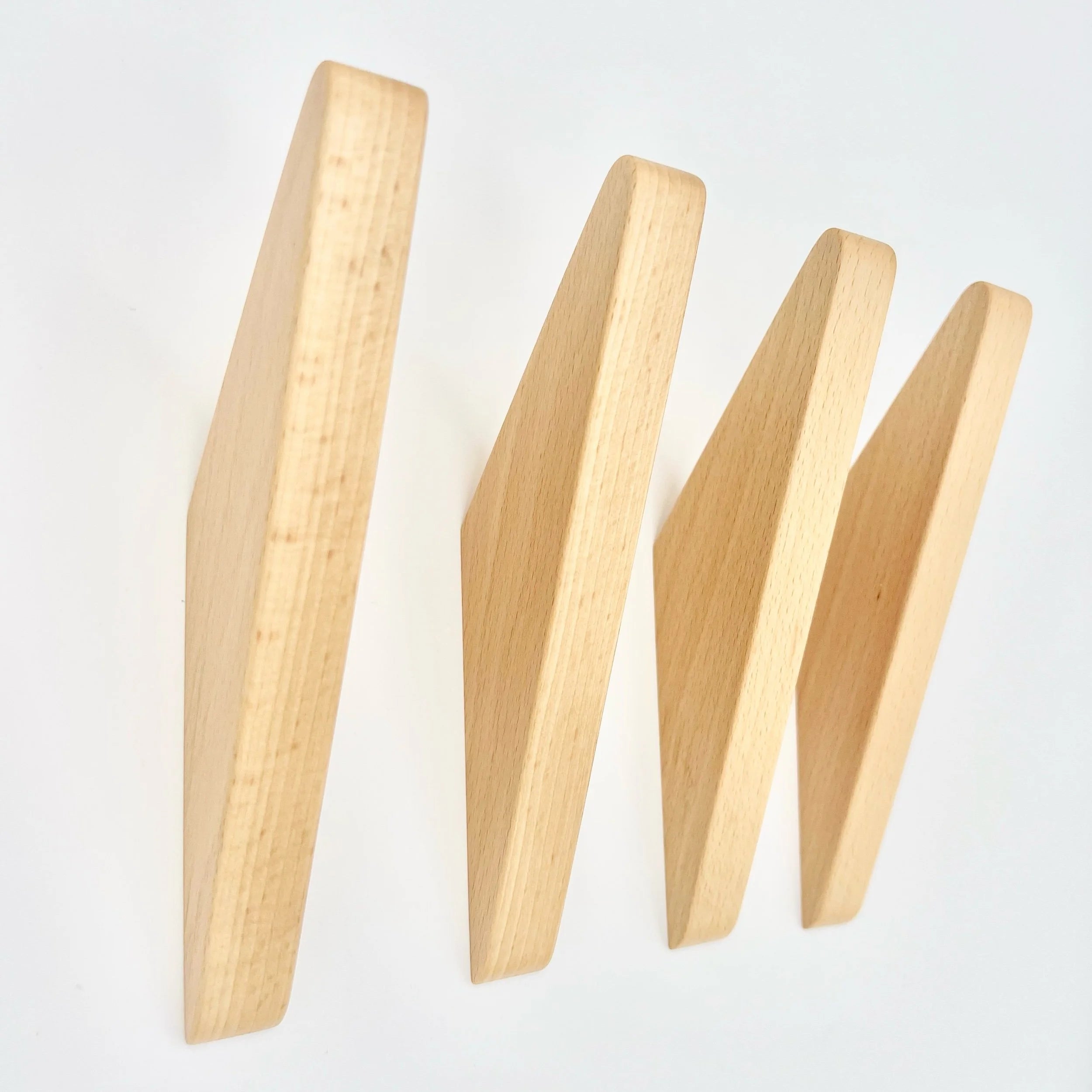 Four Beech Wall Hooks  #E4