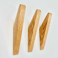 Three Red Oak Wall Hooks  #A3