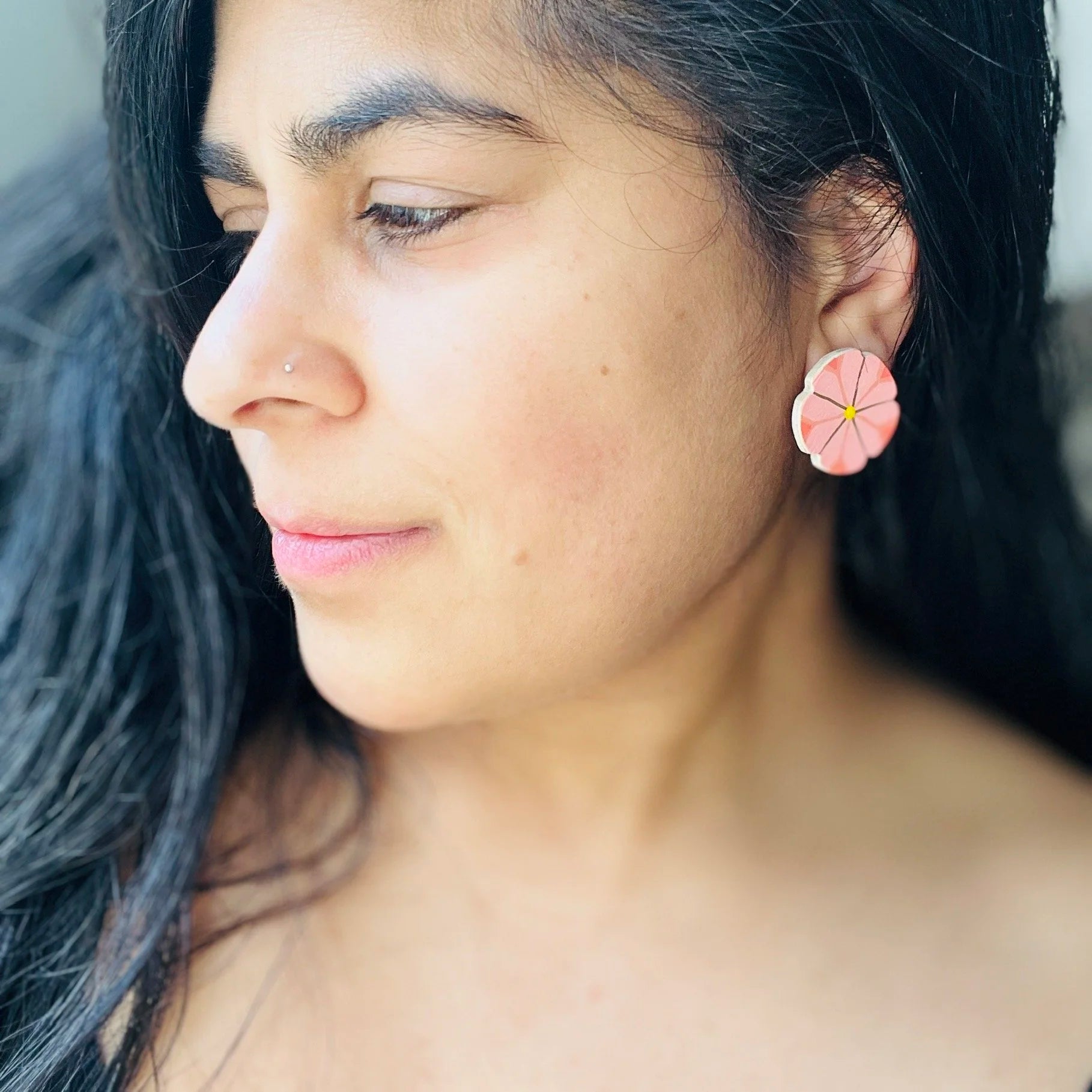 SAKURA in Coral (Studs)