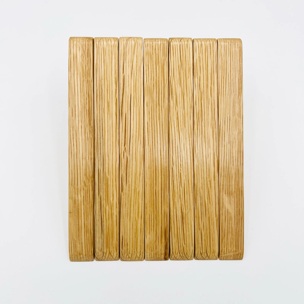Seven White Oak Wall Hooks  #L7