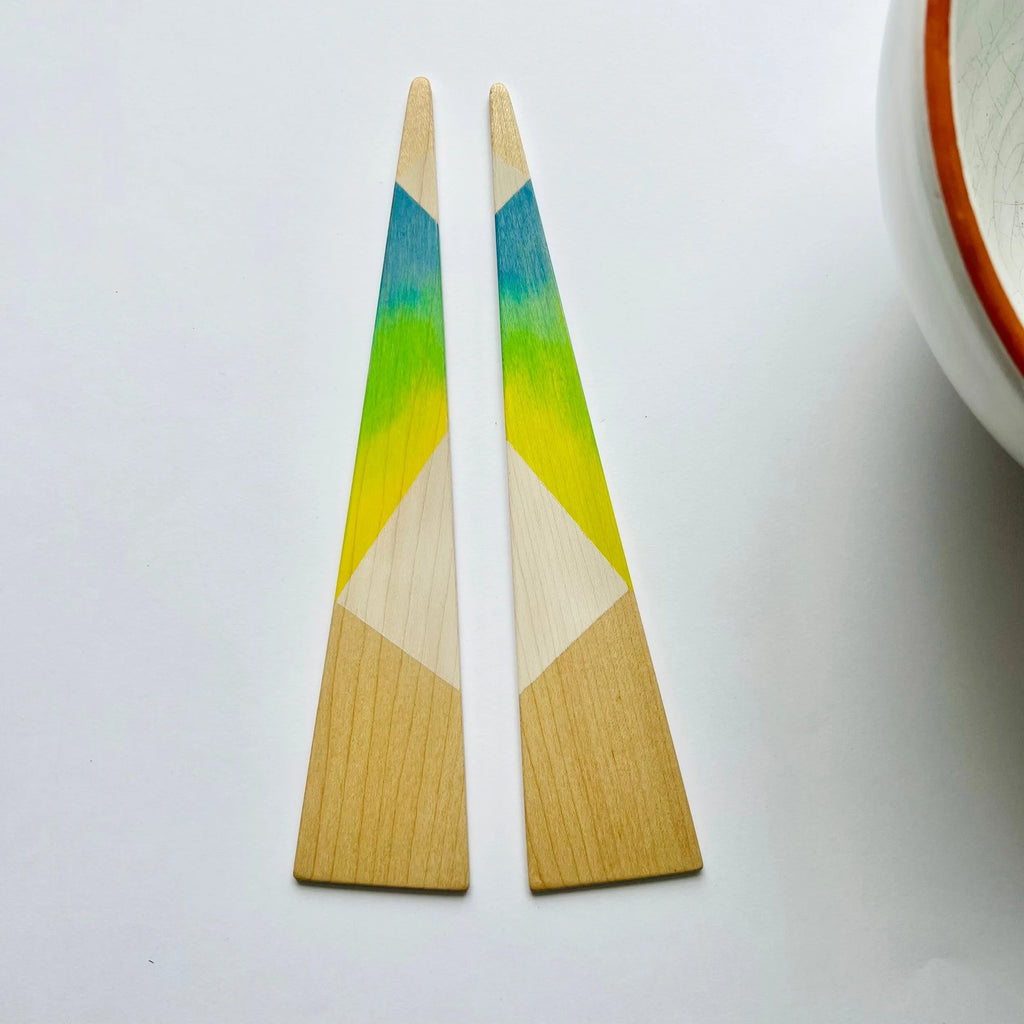 Small Blue Salad Servers