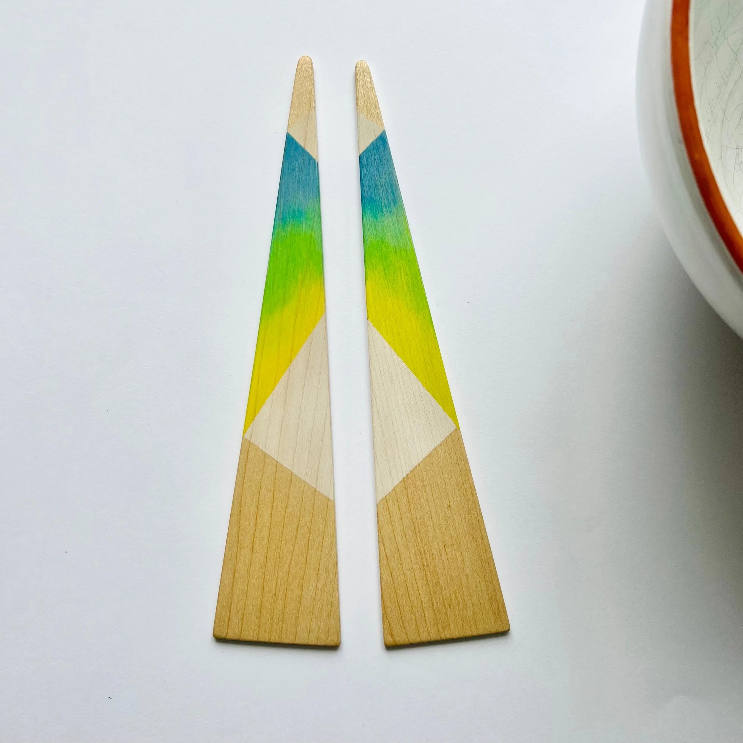 Small Blue Salad Servers