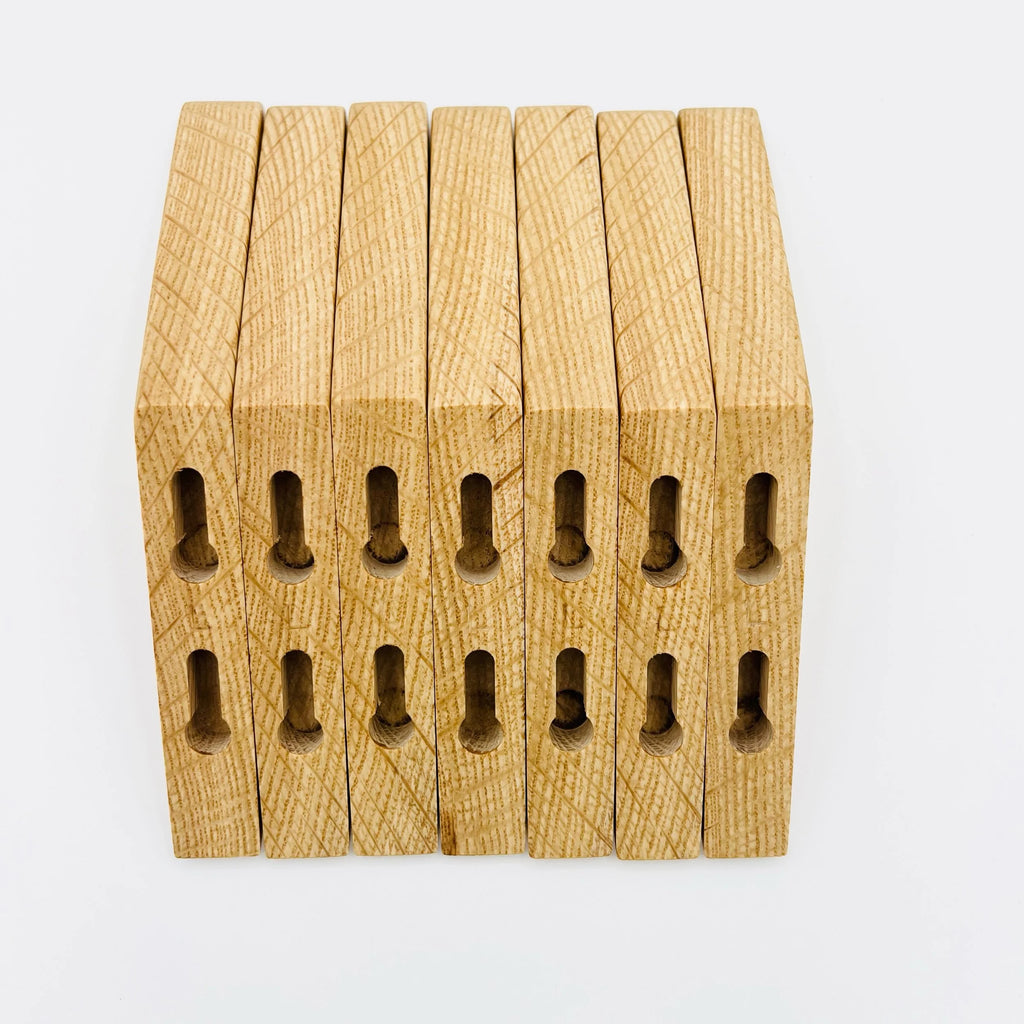 Seven White Oak Wall Hooks  #L7