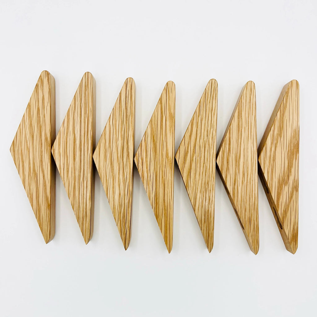 Seven White Oak Wall Hooks  #L7