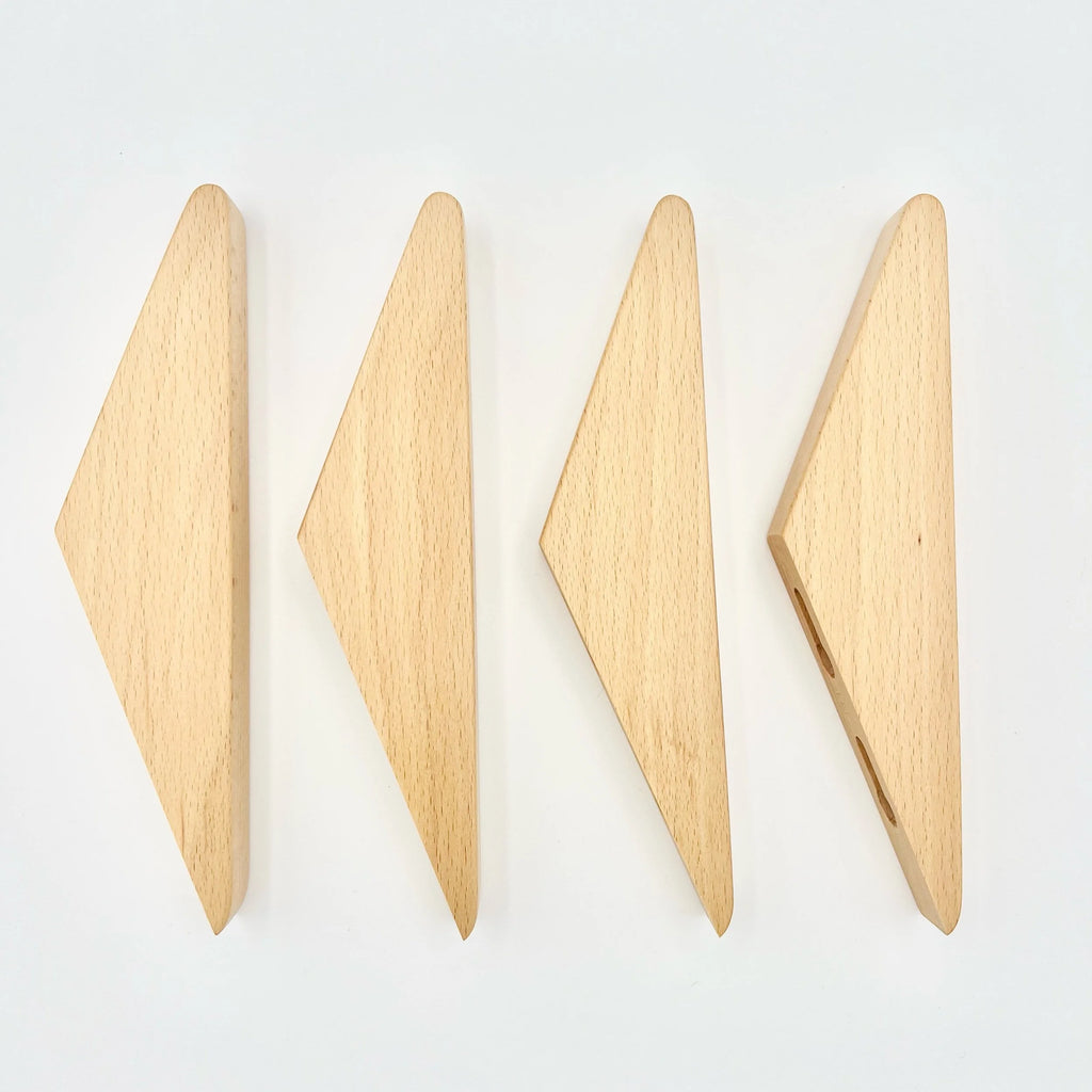 Four Beech Wall Hooks  #E4
