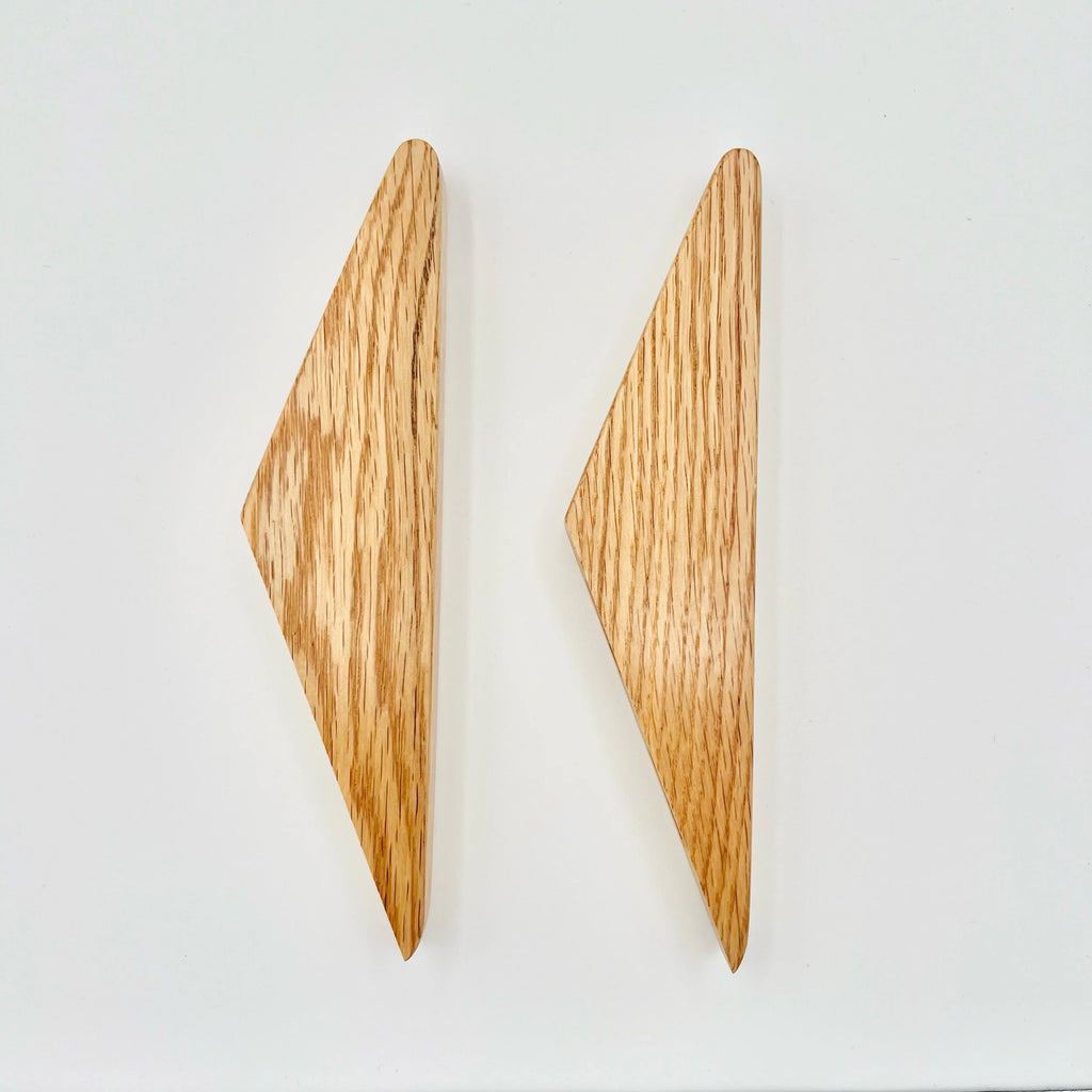 Two Red Oak Wall Hooks  #A2