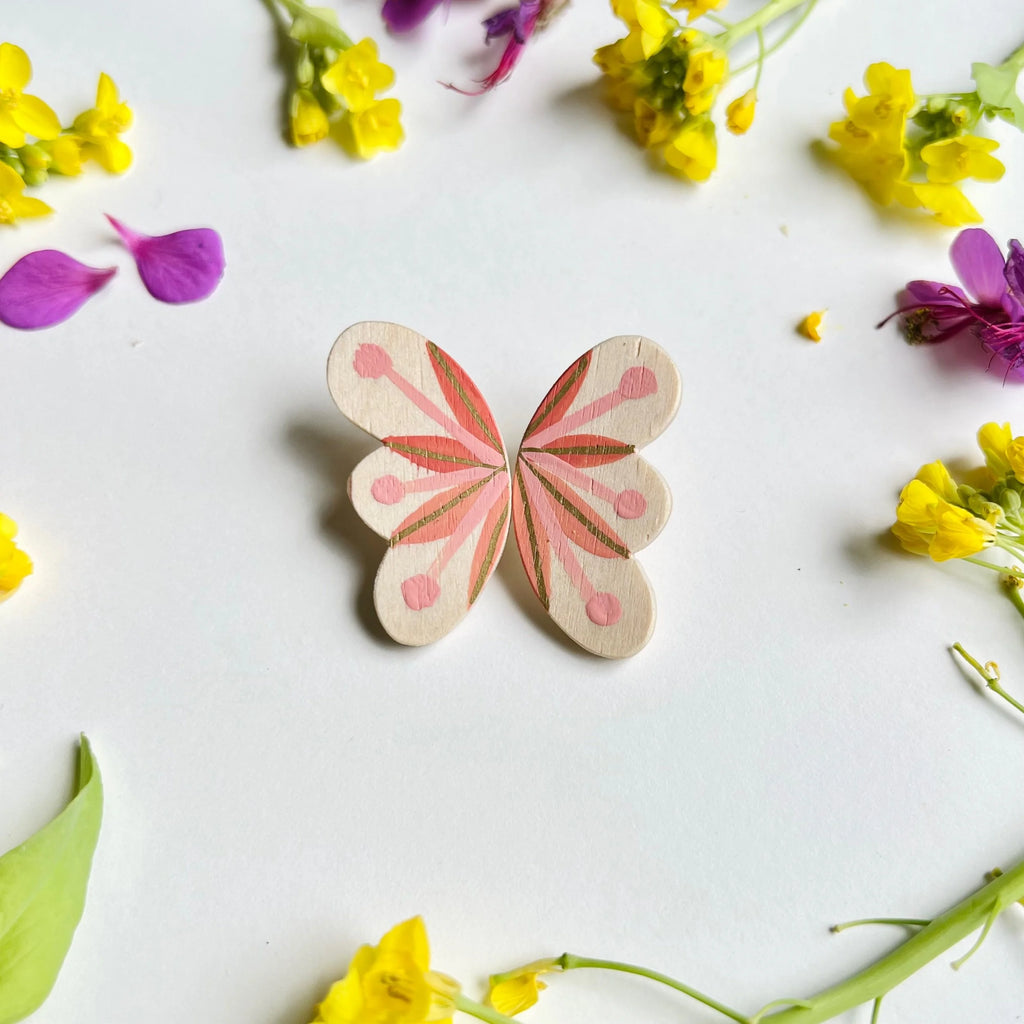 BUTTERFLY in Ombre Coral (Stud)