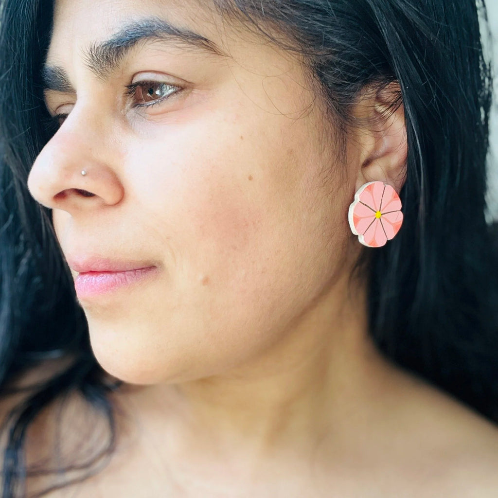 SAKURA in Coral (Studs)