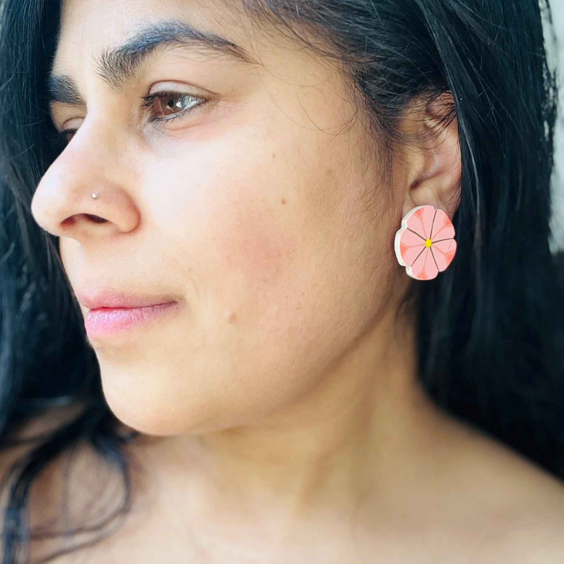SAKURA in Coral (Studs)