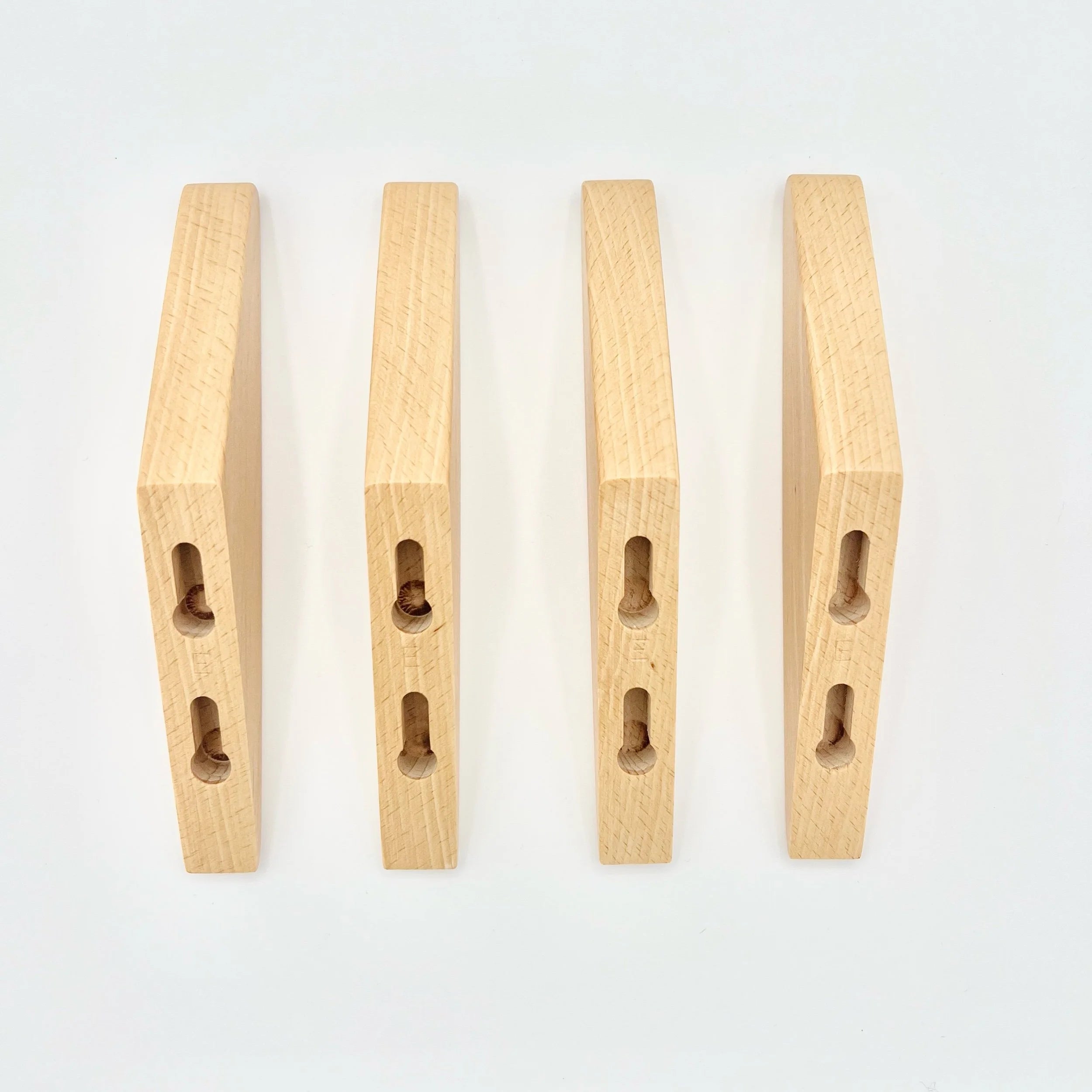 Four Beech Wall Hooks  #E4