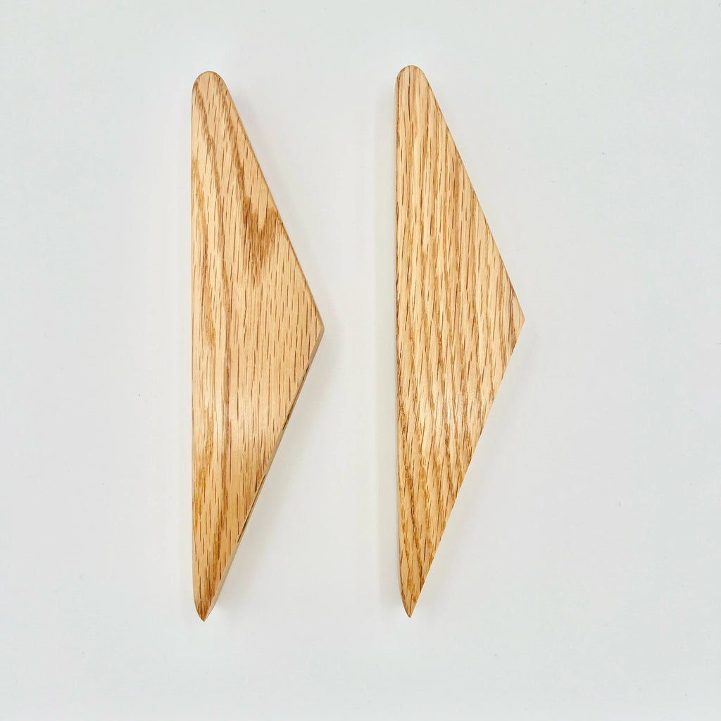 Two Red Oak Wall Hooks  #A2
