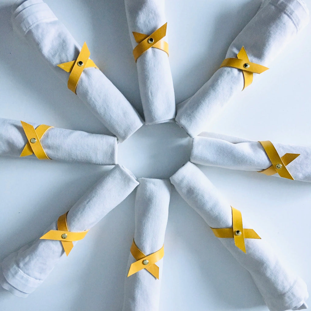 Set of 8 Sunny Napkin Rings