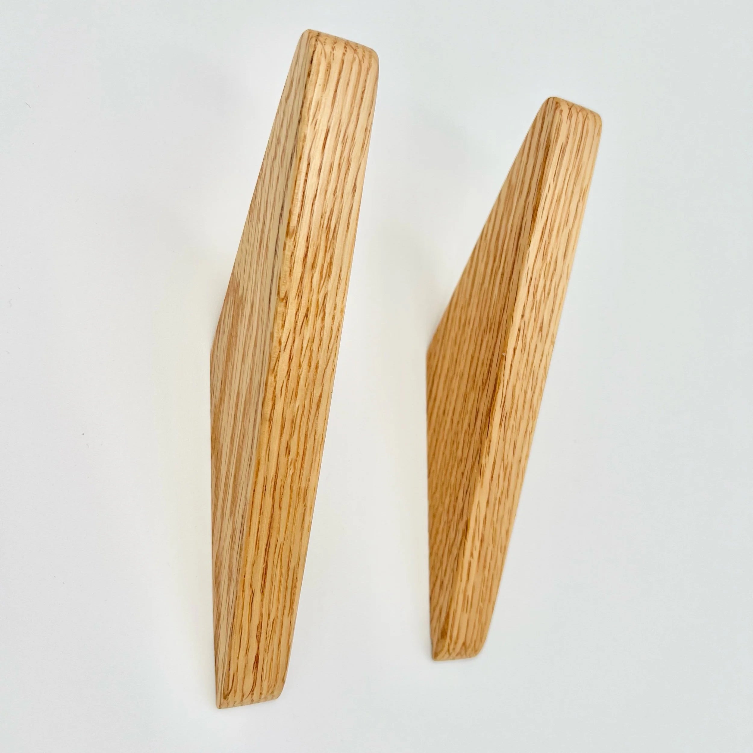 Two Red Oak Wall Hooks  #A2