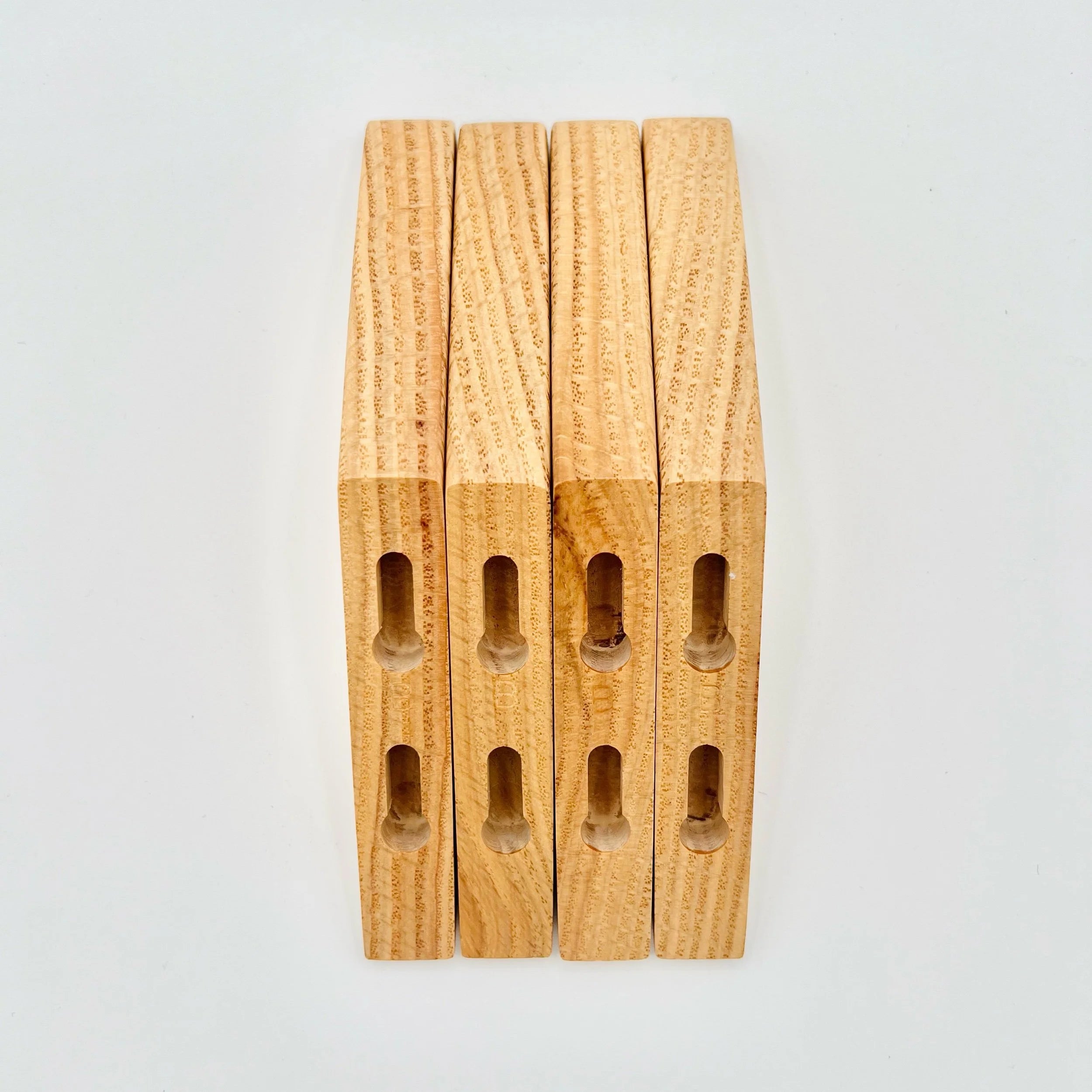 Four Red Oak Wall Hooks  #B4