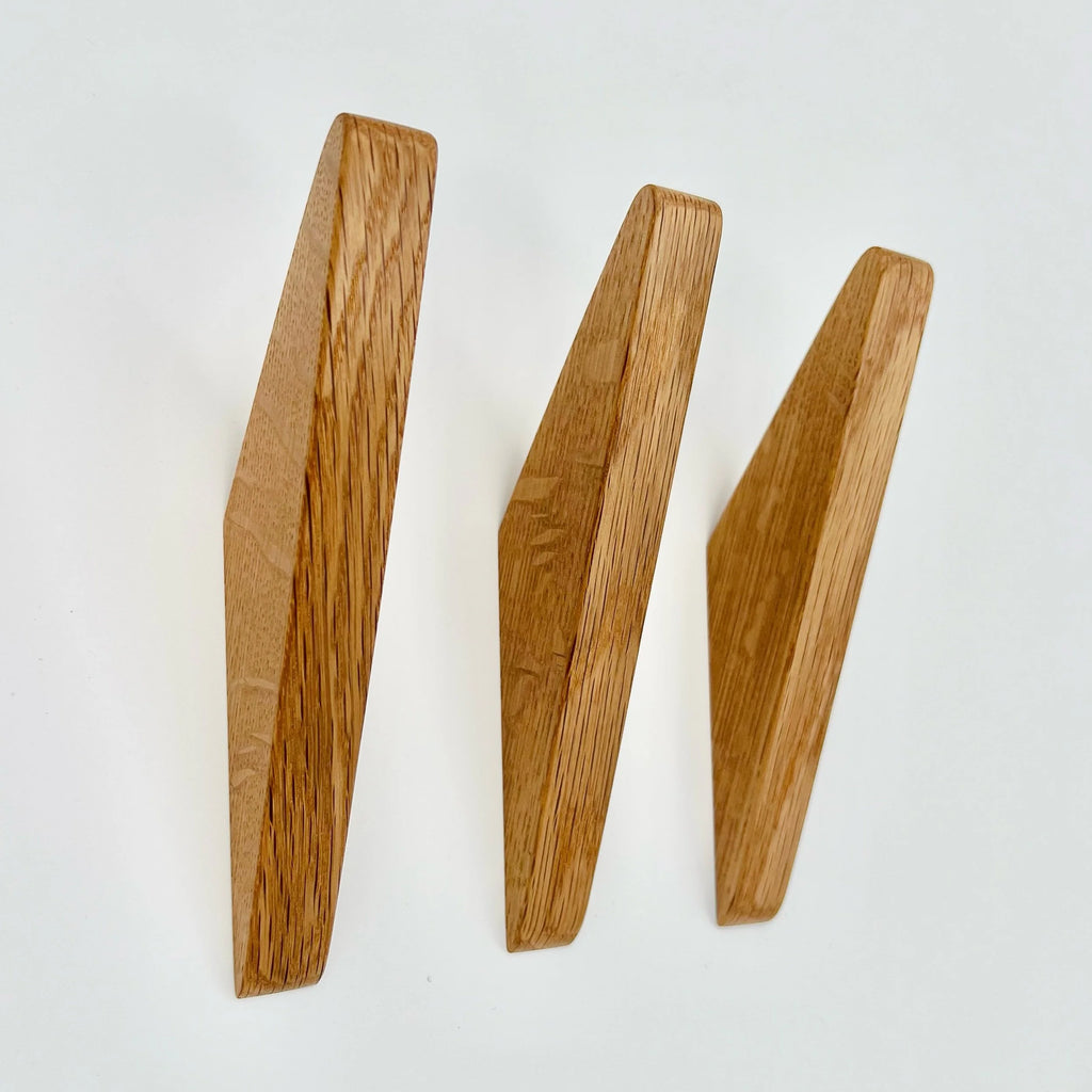 Three Red Oak Wall Hooks  #Acorn3
