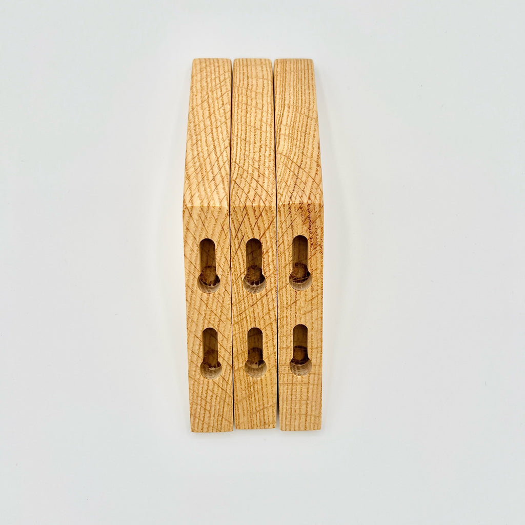 Three Red Oak Wall Hooks  #A3