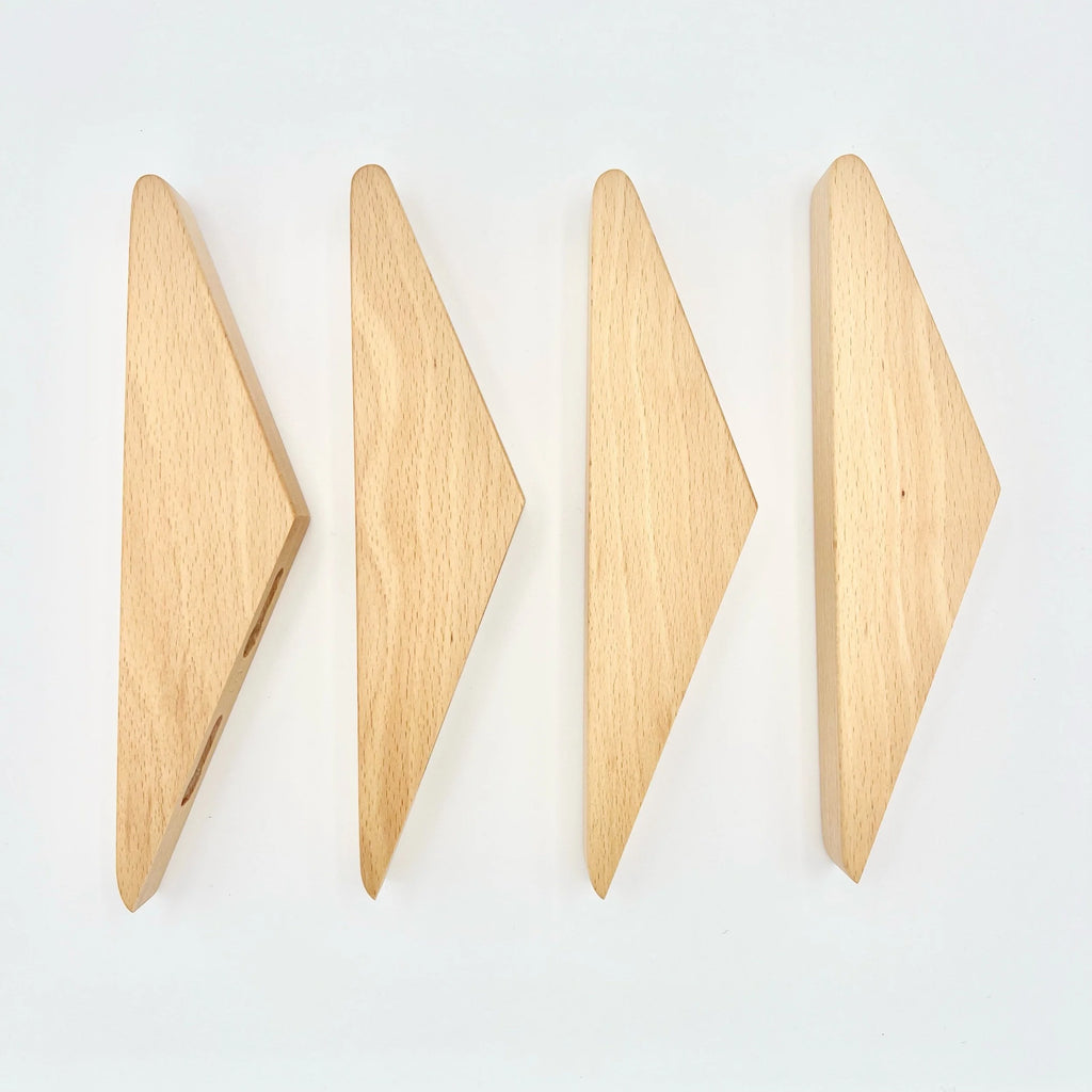 Four Beech Wall Hooks  #E4