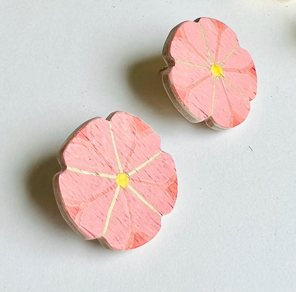 SAKURA in Coral (Studs)