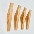 Four Red Oak Wall Hooks  #B4