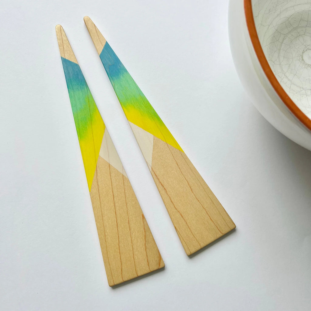 Small Blue Salad Servers