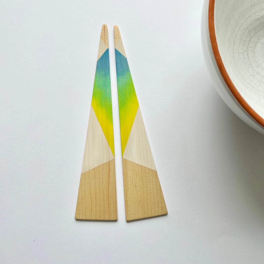 Small Blue Salad Servers