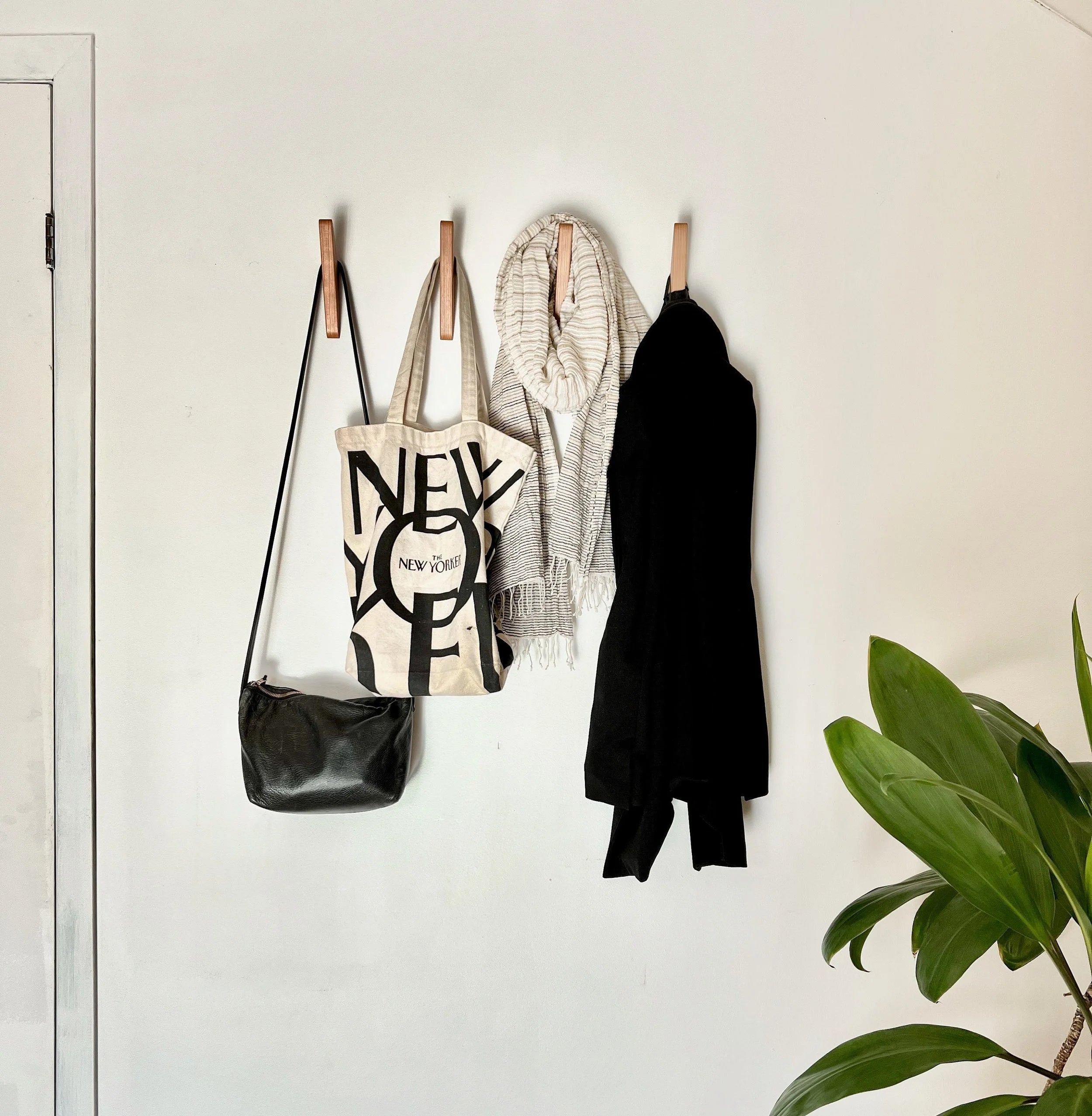 Four Walnut Wall Hooks  Set ☆4