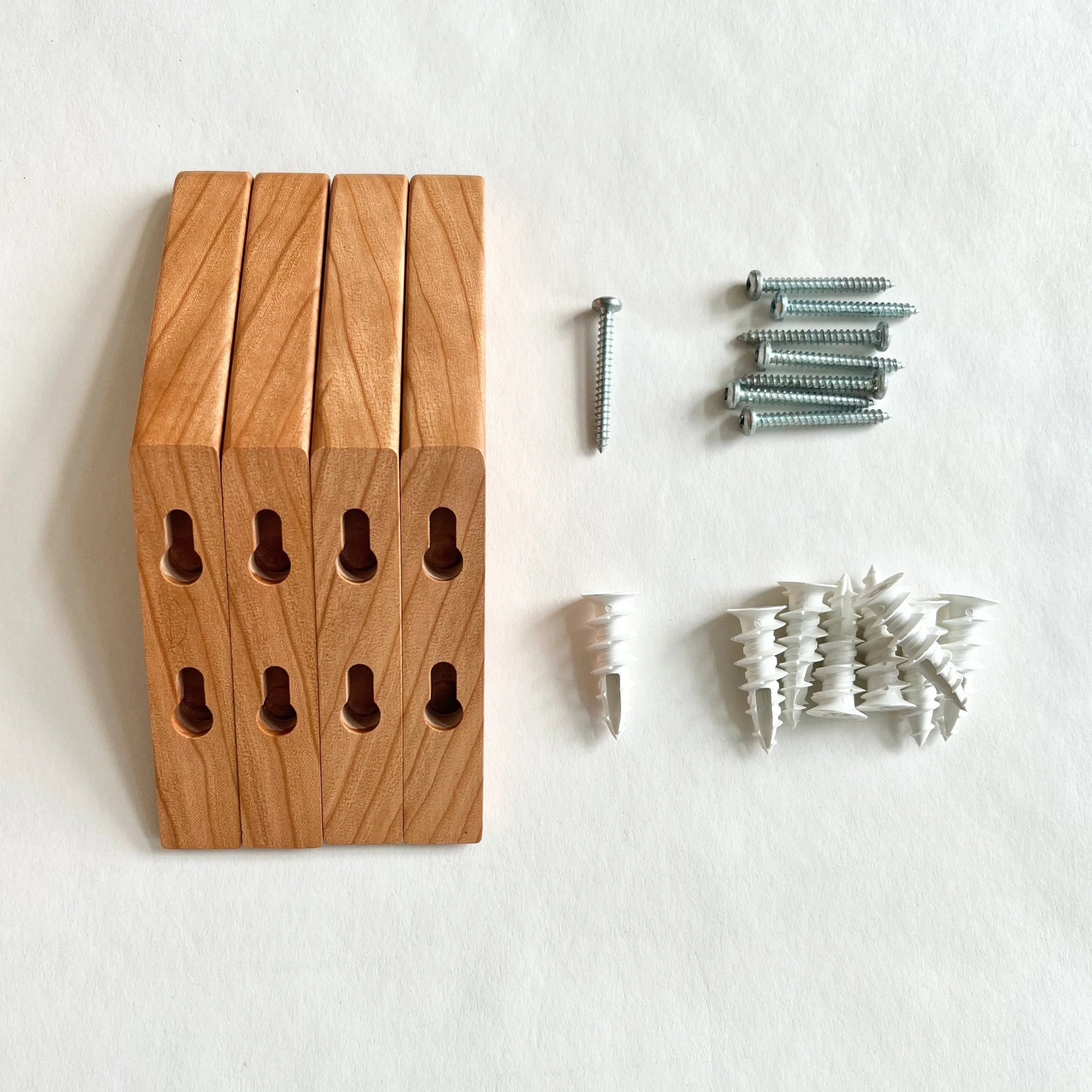 Four Walnut Wall Hooks  Set ☆4