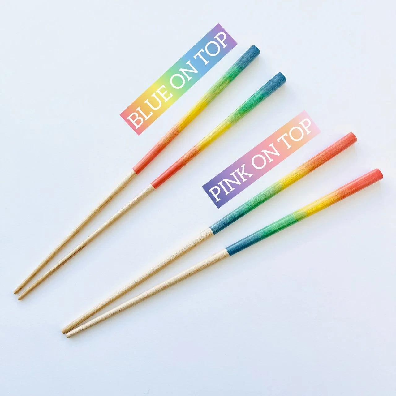 Bright Reverse Rainbow Chopsticks